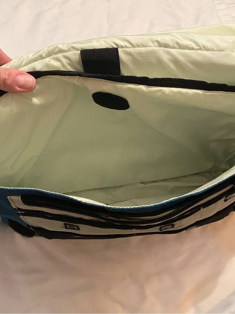 OGIO Blue Laptop Messenger Bag Tech Organizer Padded Tablet Compartment